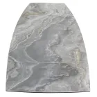 Mesa extensível da sala com tampo em formato de barril em cerâmica fabricada na Itália - Vidros Viadurini