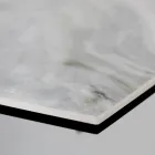 Mesa extensível da sala com tampo em formato de barril em cerâmica fabricada na Itália - Vidros Viadurini