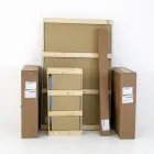 Mesa extensível da sala com tampo em formato de barril em cerâmica fabricada na Itália - Vidros Viadurini