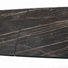 Mesa extensível da sala com tampo em formato de barril em cerâmica fabricada na Itália - Vidros Viadurini