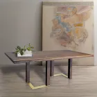 Mesa de Sala com Estrutura em Carvalho Nodos Made in Italy - Giusy Viadurini