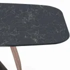 Mesa Fixa de Sala com Base de Madeira Made in Italy - Equatore Viadurini