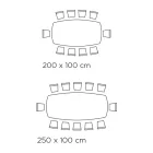Mesa Fixa de Sala com Base de Madeira Made in Italy - Equatore Viadurini