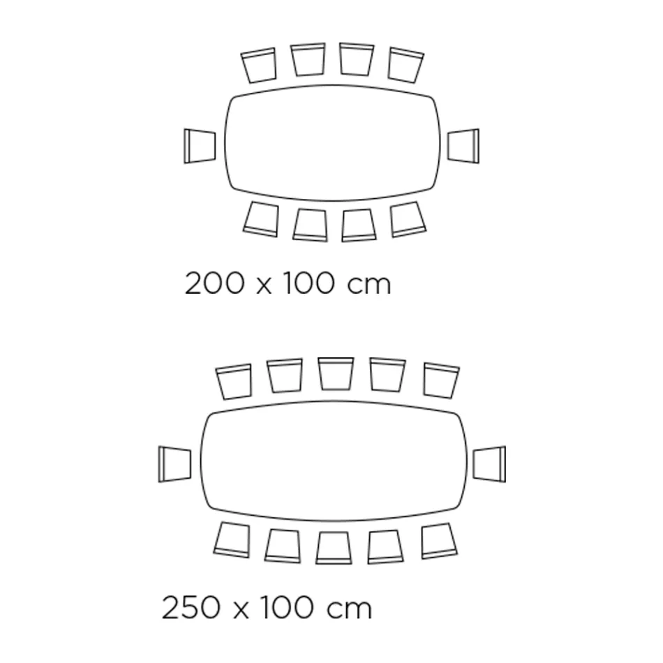 Mesa Fixa de Sala com Base de Madeira Made in Italy - Equatore Viadurini