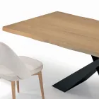 Mesa fixa de sala com borda descascada Made in Italy - Feriados Viadurini