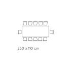 Mesa fixa de sala com borda descascada Made in Italy - Feriados Viadurini