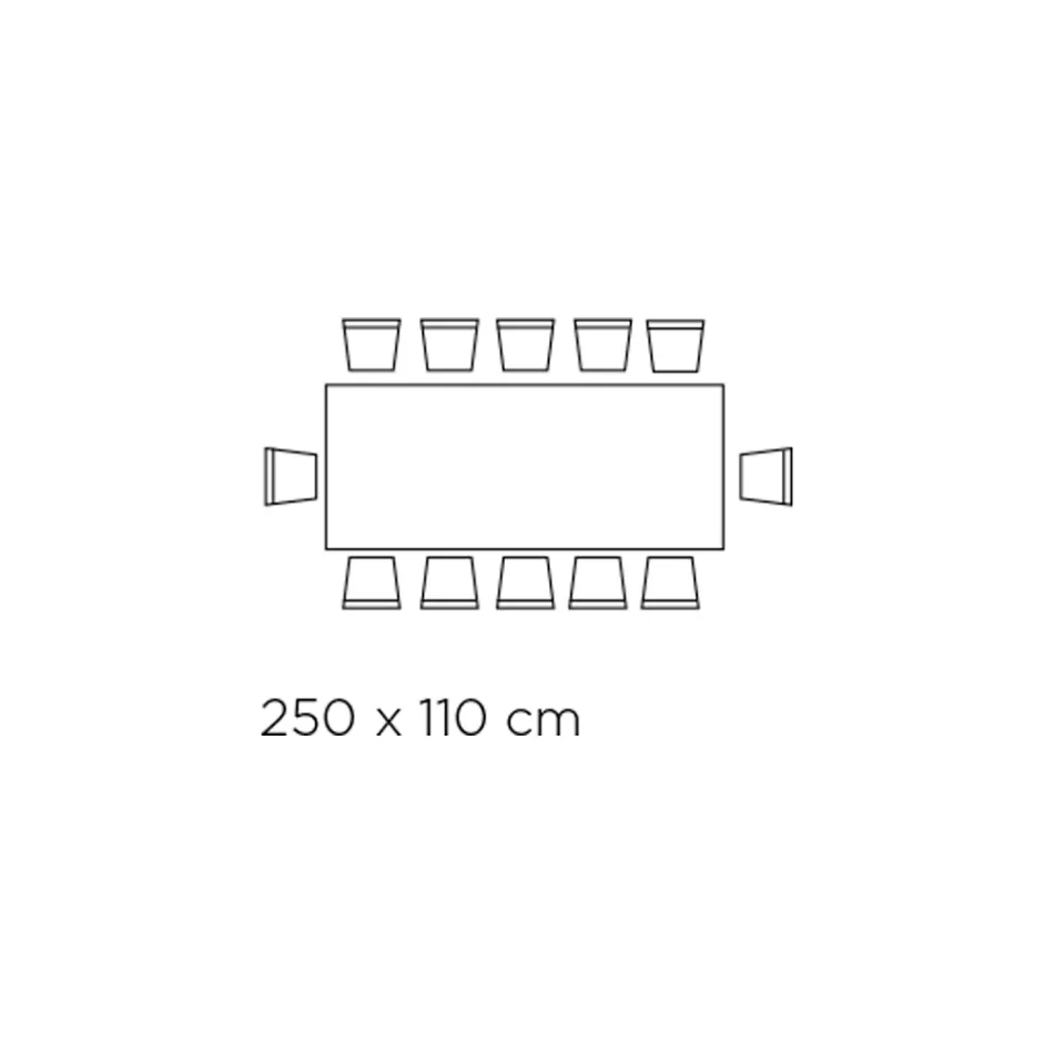 Mesa fixa de sala com borda descascada Made in Italy - Feriados Viadurini