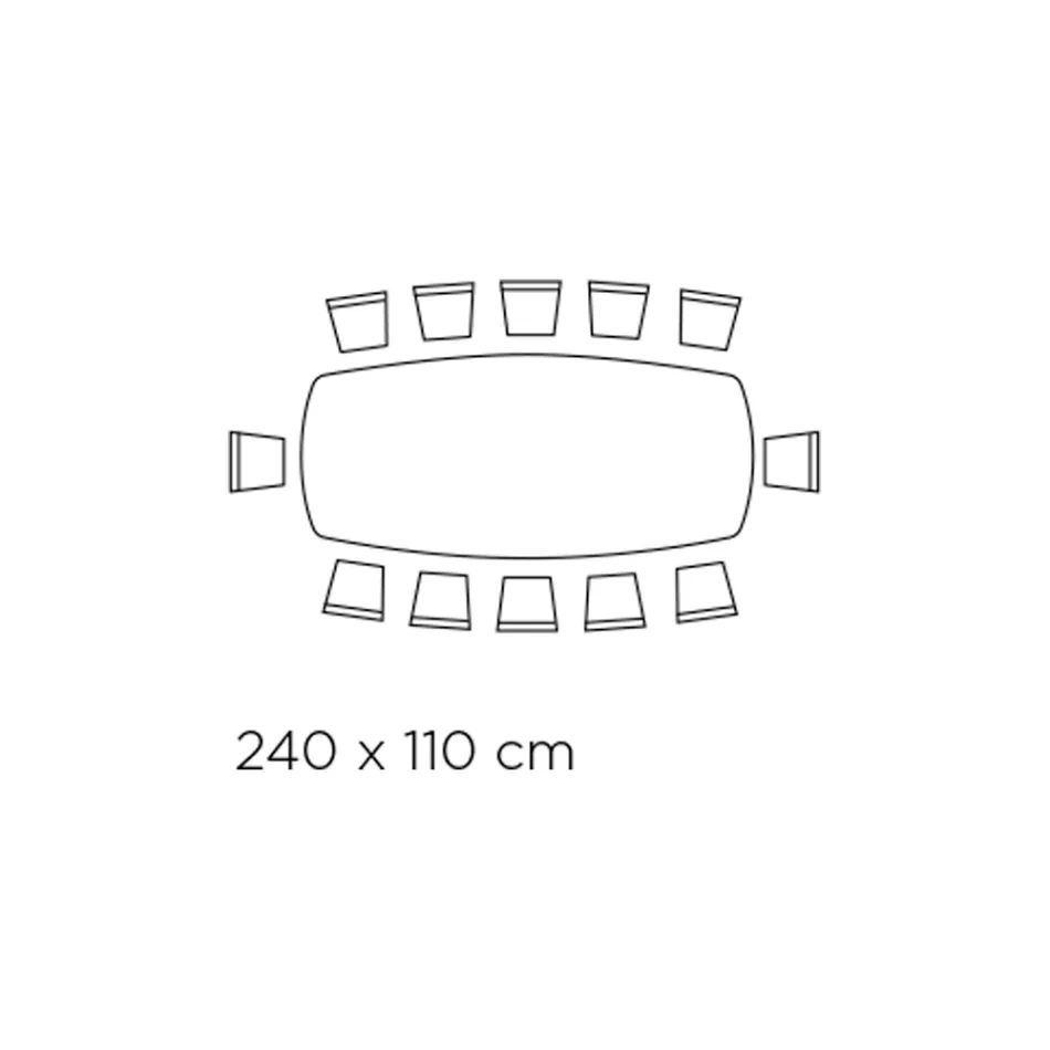 Mesa fixa de sala com tampo de cerâmica Made in Italy - Feriados Viadurini