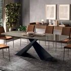 Mesa fixa de sala com tampo de cerâmica Made in Italy - Feriados Viadurini