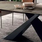 Mesa fixa de sala com tampo de cerâmica Made in Italy - Feriados Viadurini