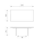 Mesa da Sala em Folheado de Carvalho e Base em Vidro Temperado - Nicofisso Viadurini