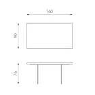 Mesa da Sala em Folheado de Carvalho e Base em Vidro Temperado - Nicofisso Viadurini