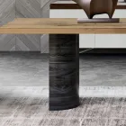 Mesa de estar moderna em madeira maciça fabricada na Itália - Catrin Viadurini