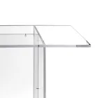 Mesa Selenia com design minimalista em plexiglass transparente, fabricada na Itália. Viadurini