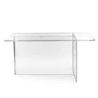 Mesa Selenia em acrílico transparente com design minimalista, fabricada na Itália. Viadurini