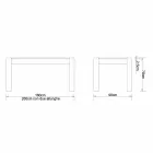 Mesa de design extensível até 260cm em jacarandá Viadurini