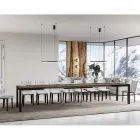 Mesa Design com Tampo de Madeira Extensível até 440 cm Fabricado na Itália - Foxy Viadurini