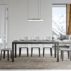 Mesa Design com Tampo de Madeira Extensível até 440 cm Fabricado na Itália - Foxy Viadurini