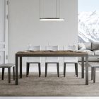 Mesa Design com Tampo de Madeira Extensível até 440 cm Fabricado na Itália - Foxy Viadurini