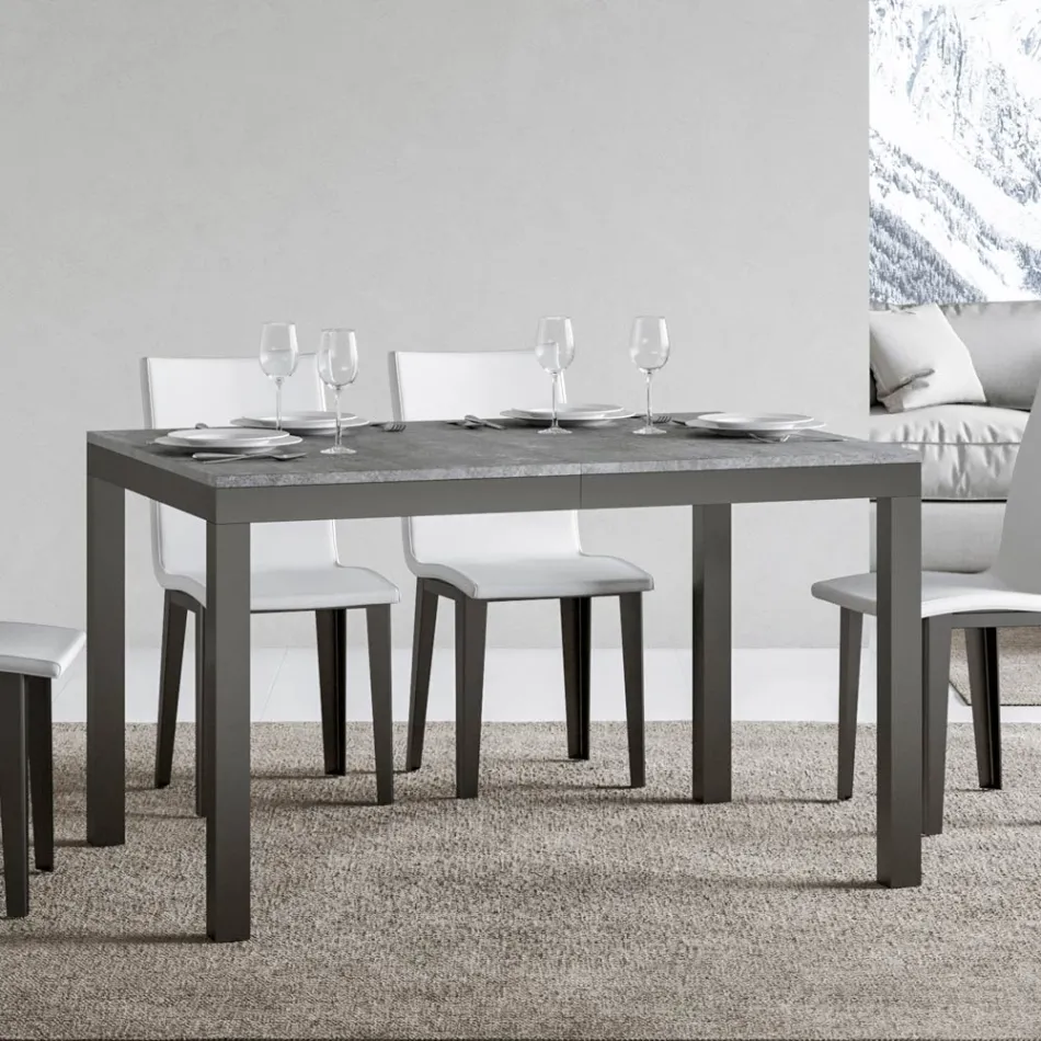 Mesa Design com Tampo de Madeira Extensível até 440 cm Fabricado na Itália - Foxy Viadurini