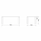 Mesa de design moderno em madeira de nogueira natural, L180xP90cm, Yvonne Viadurini