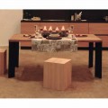 Mesa de design moderno em madeira de nogueira natural, L180xP90cm, Yvonne