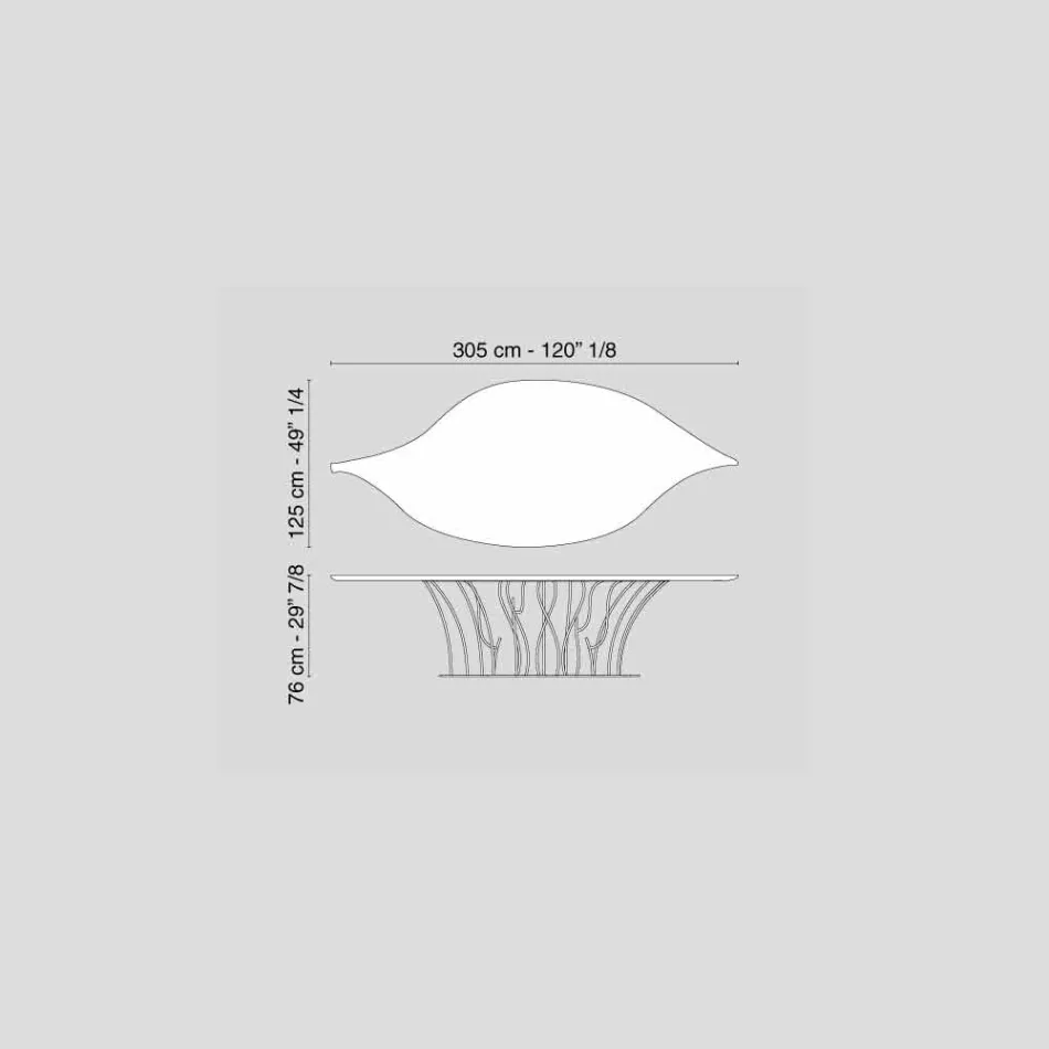 Design de mesa de carvalho e madeira de nogueira Fenice Viadurini