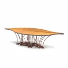 Design de mesa de carvalho e madeira de nogueira Fenice Viadurini