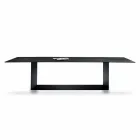 Mesa de Design em Matt Noir Desir Cerâmica e Metal Made in Italy - Marrom Escuro Viadurini