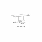 Mesa de Design em Matt Noir Desir Cerâmica e Metal Made in Italy - Marrom Escuro Viadurini