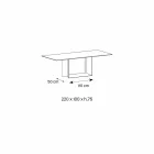 Mesa de Design em Matt Noir Desir Cerâmica e Metal Made in Italy - Marrom Escuro Viadurini