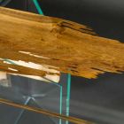 de mesa de design em madeira de golfinho e vidro veneziano de Veneza Viadurini