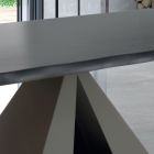 Mesa Design em Madeira Folheada e Aço Fabricado na Itália – Dalmata Viadurini