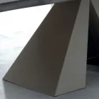 Mesa Design em Madeira Folheada e Aço Fabricado na Itália – Dalmata Viadurini