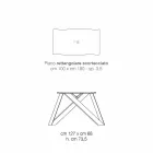 Mesa de design em madeira maciça produzida na Itália, Wilmer Viadurini