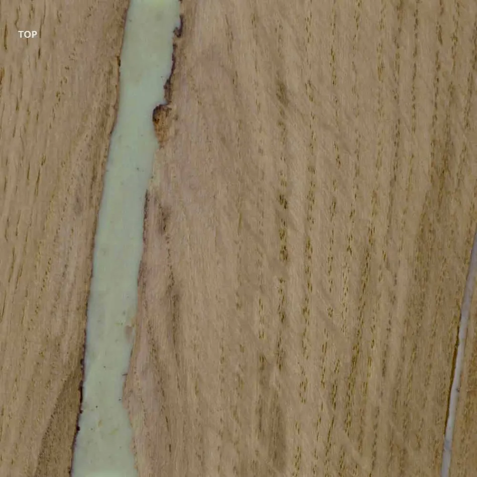 Mesa de design moderno com tampo de madeira e base de metal, Esperia Viadurini