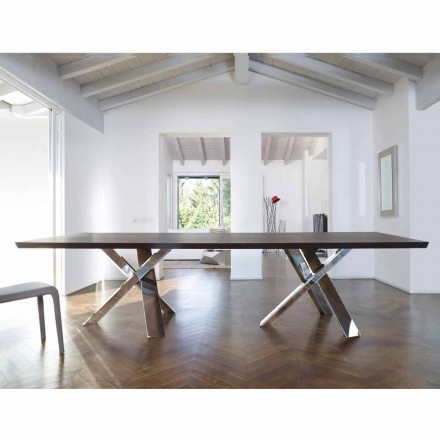 Mesa de design moderno em madeira 270x120cm made in Italy Tree Viadurini