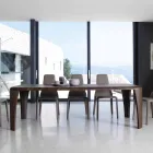 Tabela de design moderno de madeira artesanal em madeira de Itália Viadurini