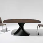 Mesa de vidro cerâmico de design moderno feita na Itália, Clark Viadurini