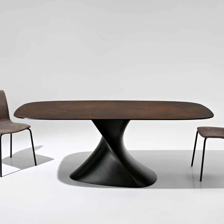 Mesa de vidro cerâmico de design moderno feita na Itália, Clark Viadurini