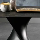 Mesa de vidro cerâmico de design moderno feita na Itália, Clark Viadurini