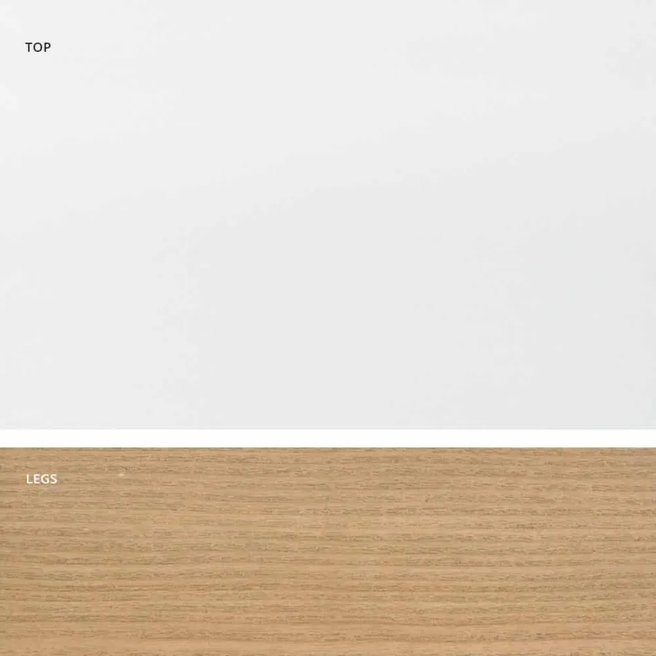 Mesa extensível de vidro e madeira maciça fabricada na Itália, Dimitri Viadurini