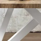 Mesa extensível moderna feita de madeira de melamina feita na Itália, Wilmer Viadurini