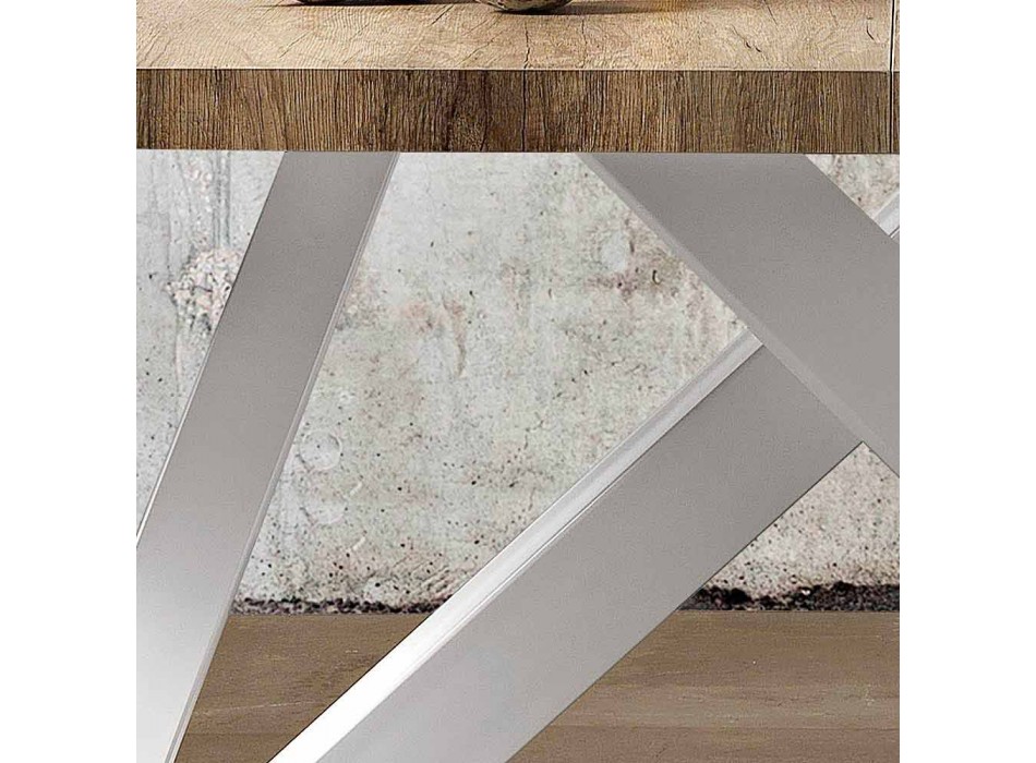 Mesa extensível moderna feita de madeira de melamina feita na Itália, Wilmer Viadurini