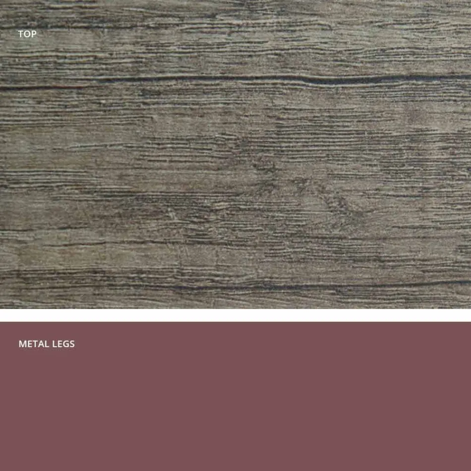 Mesa extensível moderna feita de madeira de melamina feita na Itália, Wilmer Viadurini