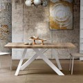 Mesa extensível moderna em madeira de melamina feita na Itália, Wilmer