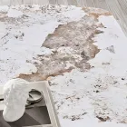 Mesa Fixa 300x120 cm em Metal e Tampo em Pedra Sinterizada - Valmira Viadurini