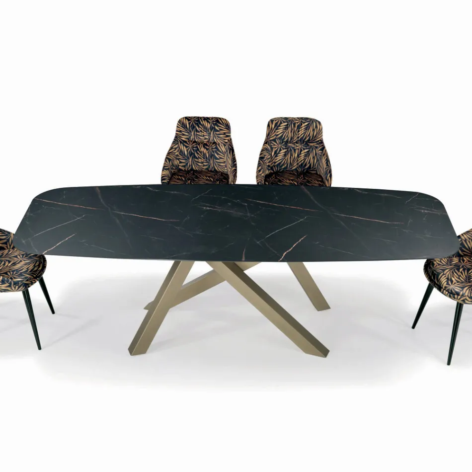 Mesa de barril fixo com tampo laminado Made in Italy - Settimmio Viadurini