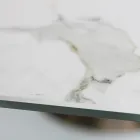 Mesa Fixa com Base em Aço e Tampo em Cerâmica Fabricada na Itália - Calças Viadurini