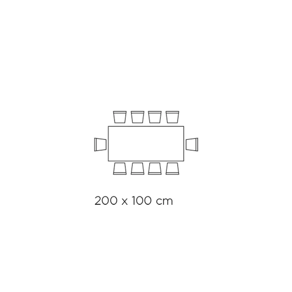 Mesa Fixa com Base em Aço e Tampo em Cerâmica Fabricada na Itália - Calças Viadurini
